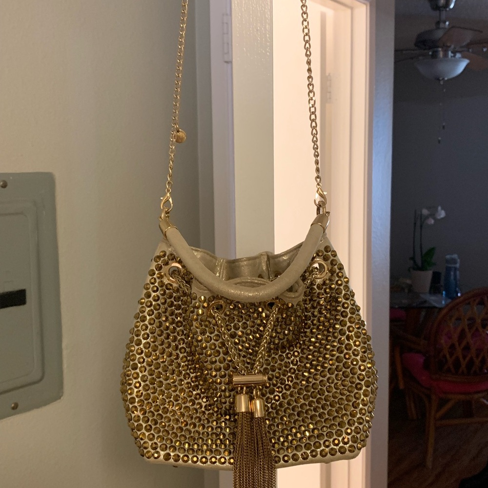Olga Berg Gold Mini Bag